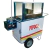 Carrinho de pipoca com vitrine dupla abertura lateral e rodas pneumática Mod 4225 - loja online