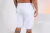 Bermuda Jeans Masculina Destroyed: Branca - loja online