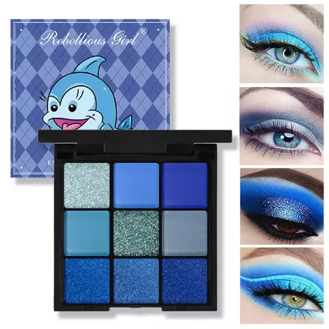 Paleta de sombras com 9 cores