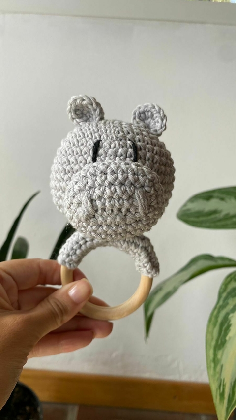 Amigurrumi Sonajero Hipopótamo