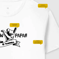 Camiseta de algodão infantil com estampa é show papai.