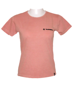 Camiseta de algodão estonada feminina com estampa yasmin hagge.