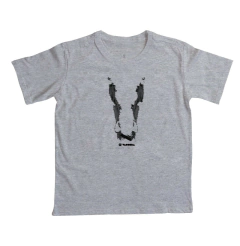 Camiseta de algodão infantil com estampa silhueta cavalo.