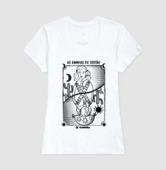 Camiseta de algodão com estampa rainhas do sertão.