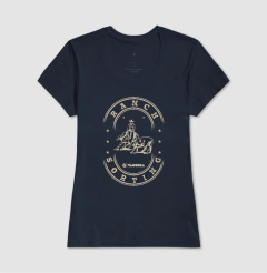 Camiseta Feminina Regular Estampa Brasão Ranch Sorting - Vaquera - Roupas e Acessórios 