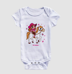 Body Infantil Estampa Cowgirl Baby Cavalo