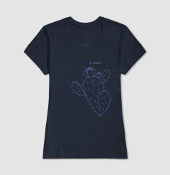 Camiseta feminina de algodão com estampa cactus.