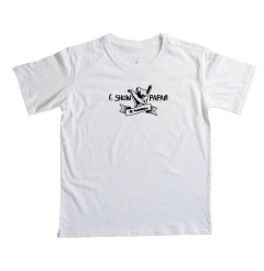 Camiseta de algodão infantil com estampa é show papai.