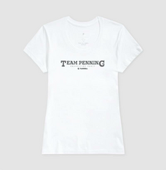 Camiseta de algodão com estampa team penning equestrian sports.