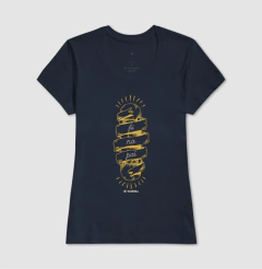 Camiseta Feminina Regular Estampa Fé no Pai na internet