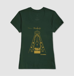 Camiseta Feminina Regular Estampa Minha Fé