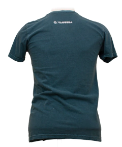 Camiseta de algodão estonada masculina com estampa reis do sertão.
