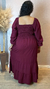 Vestido Priscila Vinho - Voelly | Moda Feminina 