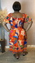 Vestido Lorena Tropical laranja na internet