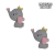 ELEFANTE CUTE PELIGRO ROCKS 1pcs