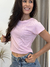 Blusa Canelada - Manga Curta na internet