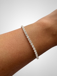 Pulseira Strass Folheada Prata - comprar online