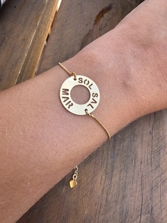 Pulseira Sol, Sal e Mar Folheada Dourada - comprar online