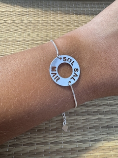Pulseira Sol, Sal e Mar Folheada Prata - comprar online