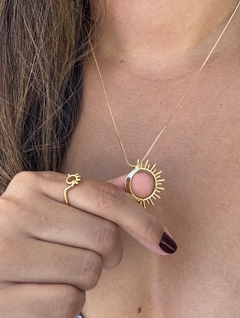 Colar Sol e Lua Folheado Dourado na internet