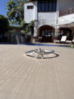 Anel Regulável Estrela do Mar Folheado Prata na internet