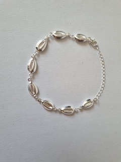 Pulseira Búzios Folheada Prata
