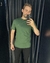 Camiseta regular fit verde militar - Da Gringa Store | Moda Masculina 