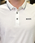 Polo c/ logo alto relevo branca e azul - comprar online