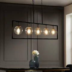 Colgante Rectangular 5 luces.