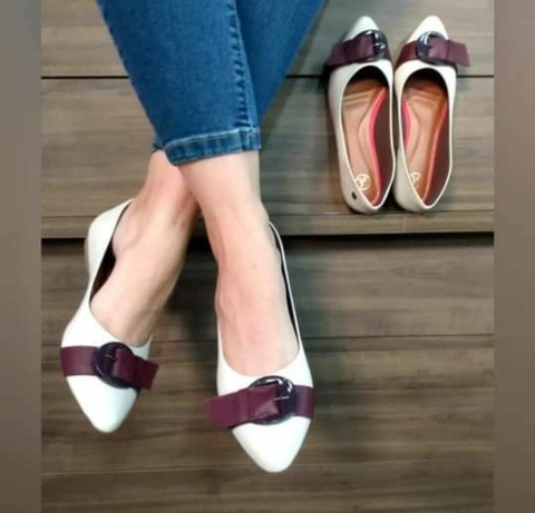 Sapatilha Feminina Salto Baixo Sintética