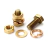 Tornillo bronce 1/4" x 3/4" con arandelas y tuerca - comprar en línea
