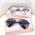 Men's gradient sunglasses, pilot sunglasses with large frame
