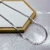 CORRENTE AÇO INOX 60CM ACHATADA COM DETALHES - PRATEADA