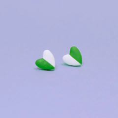 Coração Dueto (Branco-Verde) - comprar online
