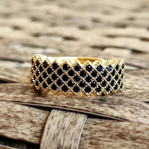 Anillo Cuadros Negro