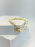 PULSEIRA DOURADA PÉROLAS SEGUIDAS C/ FECHO BOIA FOLHEADA A OURO 18K - Delik Joias