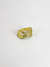 ANEL DOURADO CRUZADO CRAVEJADO FOLHEADO A OURO 18K - loja online