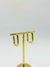 BRINCO DOURADO ARGOLA RETANGULAR LISA RETA FOLHEADA A OURO 18K - Delik Joias