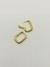 BRINCO DOURADO ARGOLA RETANGULAR LISA RETA FOLHEADA A OURO 18K - loja online