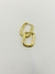 BRINCO DOURADO ARGOLA RETANGULAR LISA RETA FOLHEADA A OURO 18K - comprar online