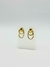BRINCO DOURADO OVAL 2 FIOS ENTRELAÇADOS C/ BASE LISA FOLHEADO A OURO 18K na internet