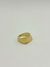 ANEL DOURADO MULTI FACETADO LISO FOLHEADO A OURO 18K - Delik Joias