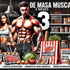 PLAN DE ALIMENTACION, AUMENTO MASA MUSCULAR - comprar online