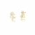 Piercing de Orelha Flores e Cristais