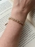 Pulseira em Fio de Seda e Corrente bolinhas