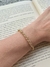 Pulseira em Fio de Seda e Corrente bolinhas na internet