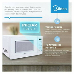 Microondas Midea de 0.7 Pies Cúbicos en Color Blanco - comprar en línea