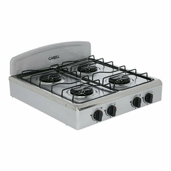 Estufa Parrilla de Gas de Mesa 4 quemadores Gris de Acero Inoxidable GARELL Garell PM4Q-IG