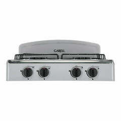 Estufa Parrilla de Gas de Mesa 4 quemadores Gris de Acero Inoxidable GARELL Garell PM4Q-IG