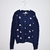 CARDIGAN POMPONES AZUL
